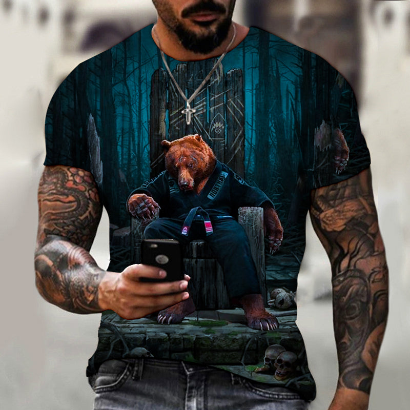 Men's Summer Cartoon Print Bee CasualL
