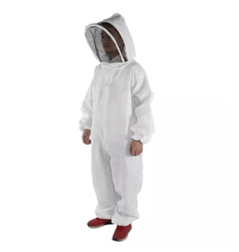 White Bee-proof Thickened One-piece Cotton Bee Protective Clothing