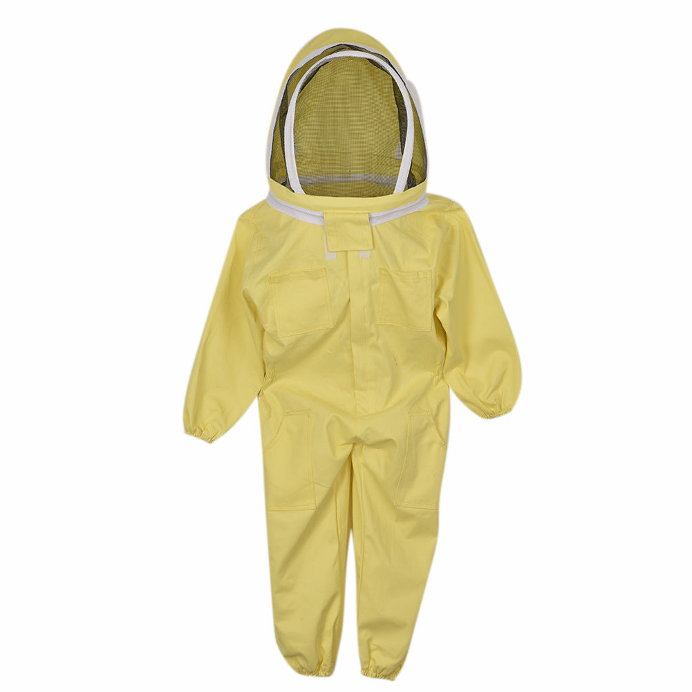Yellow Cotton Children's One-piece Children's Bee-proof Clothing