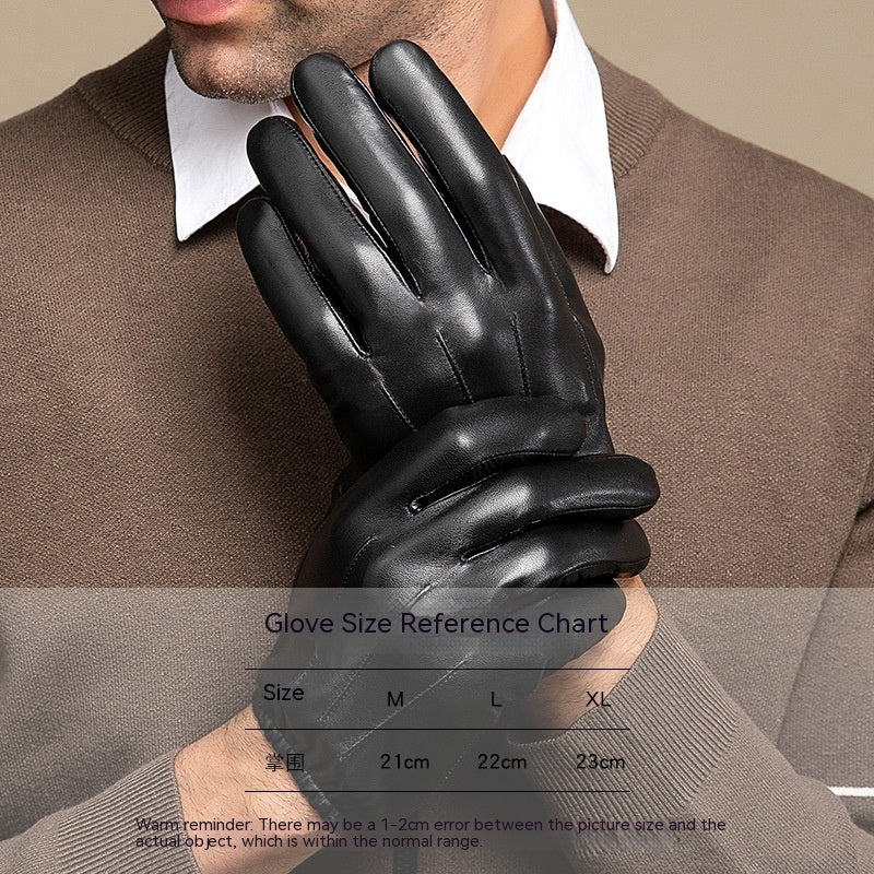 Genuine Sheep Skin Gloves Fleece Lined Padded Warm Keeping Short