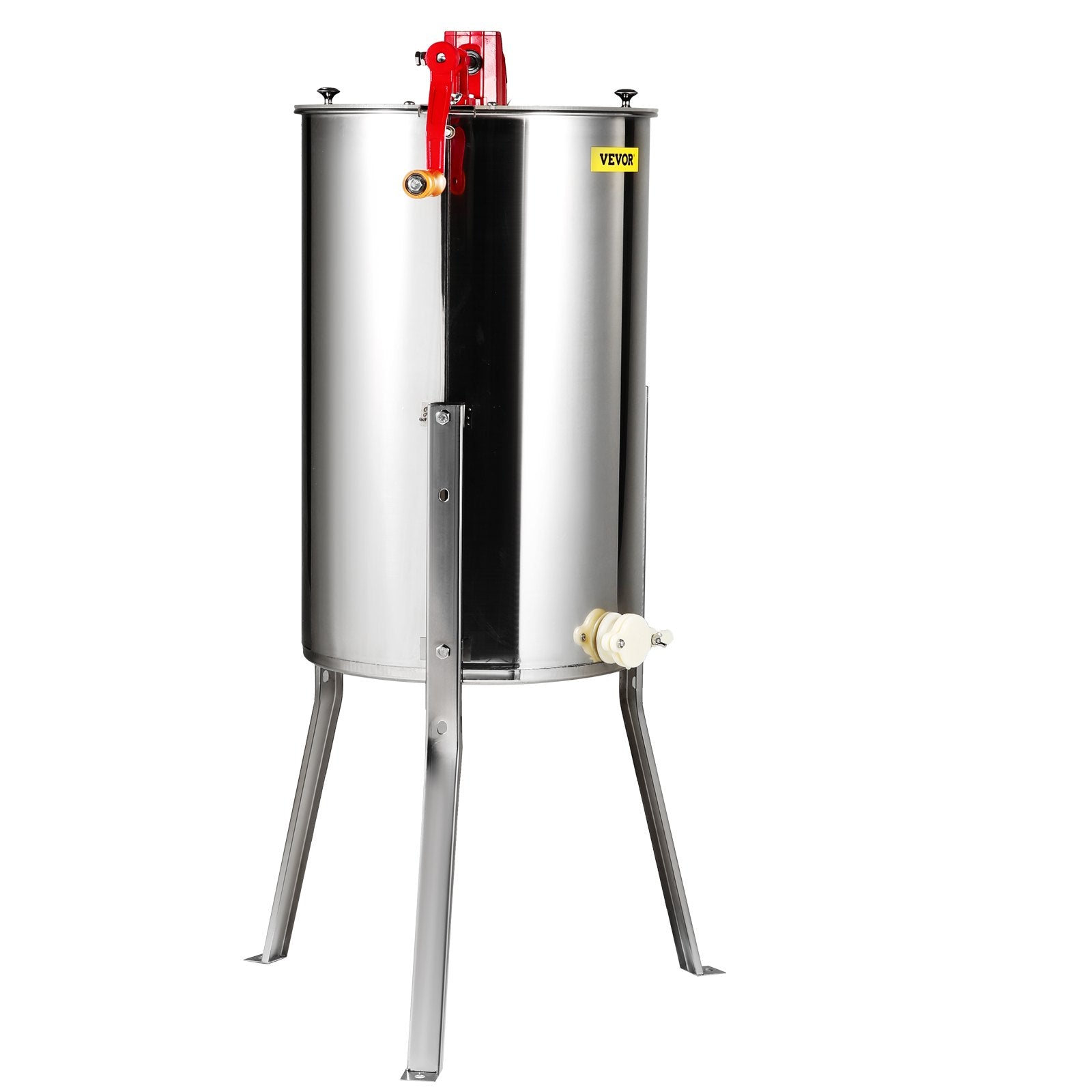 Manual Honey Extractor,  Frames Honey Spinner Extractor, Stainless Steel Beekeeping Extraction, Honeycomb Drum Spinner With Lid, Apiary Centrifuge Equipment With Height Adjustable Stand