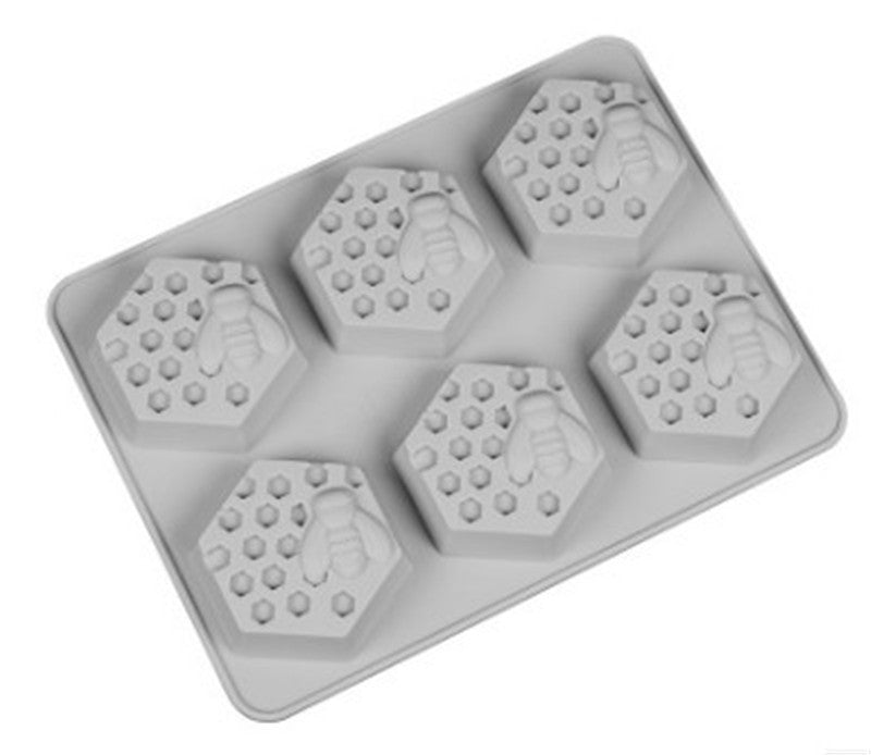 Gray 6 Bee Silicone Cake Mold
