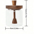 Borosilicate Glass Honey Pot Acacia Wooden Lid Storage Tank
