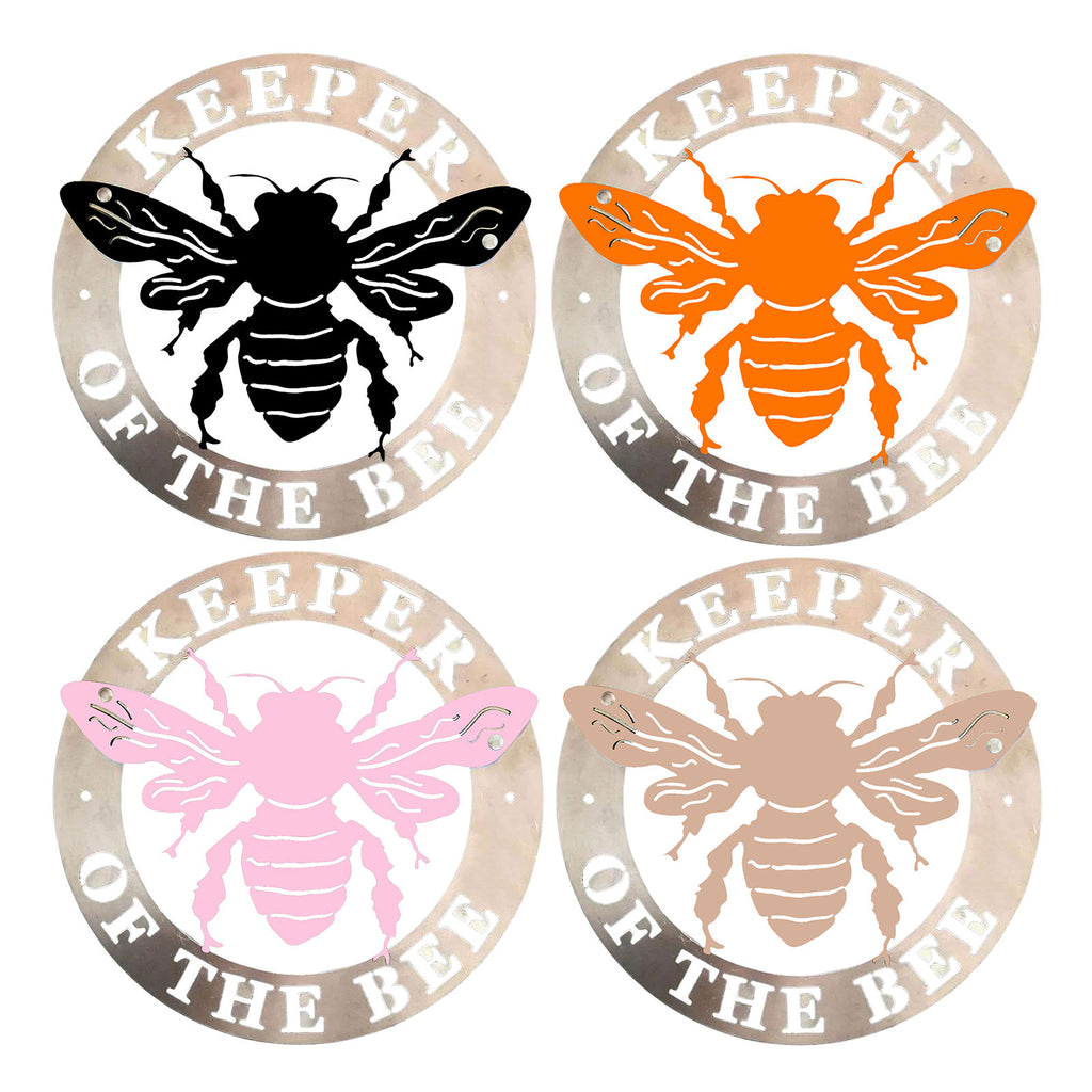 Wrought Iron Metal Round Bottom Bee Wall