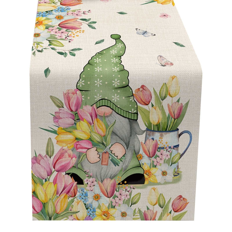 Bee Festival Cotton Linen Long Tablecloth
