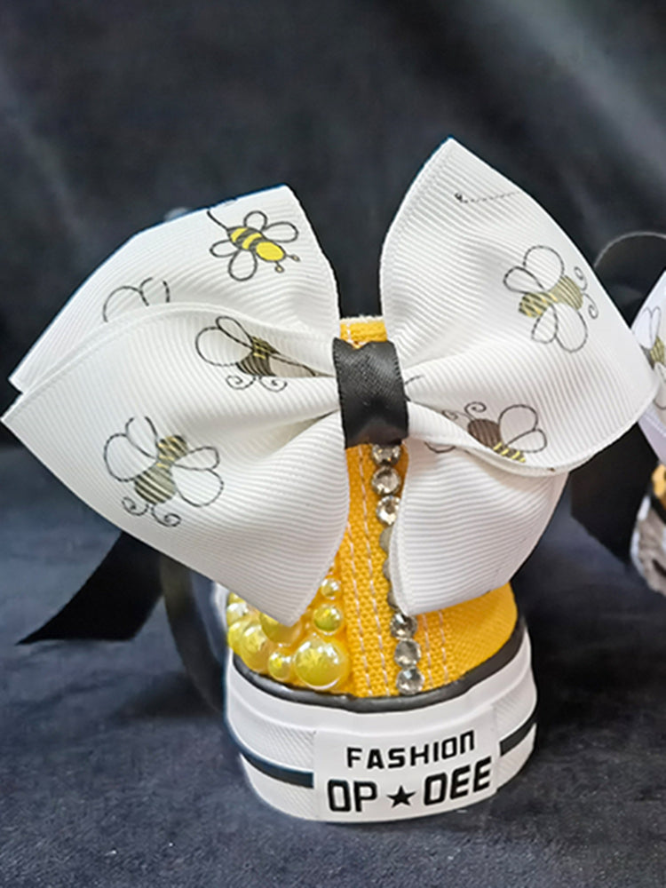 Fashion Personality Cartoon Bee Canvas Shoes