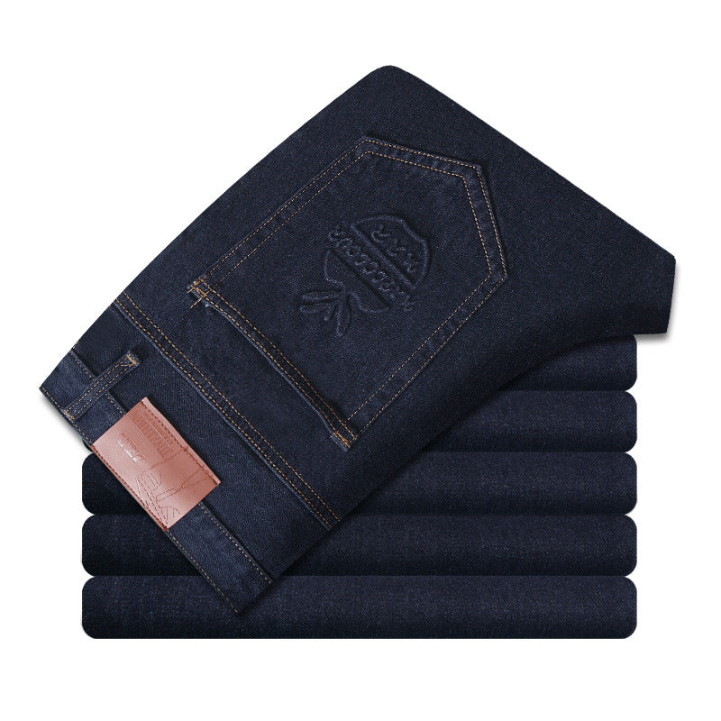 Men's Jeans Cotton Non-stretch Wear-resistant Work Pants Straight-leg Pants