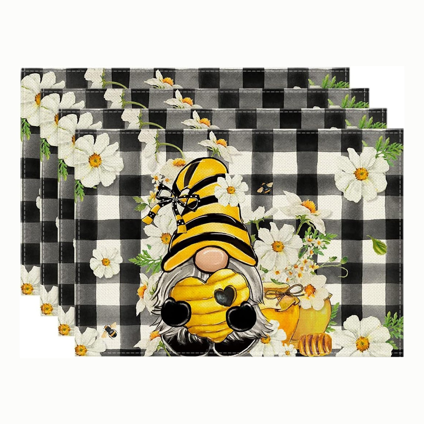 Dwarf Sunflower Bee Printing Table Runner Home Kitchen Table Cloth Entrance Entrance Entrance Tablecloth Wholesale
