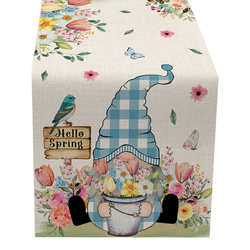 Bee Festival Cotton Linen Long Tablecloth