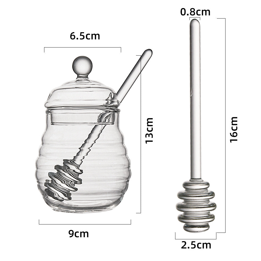 Creative Small Bee Glass Jar Storage With Lid