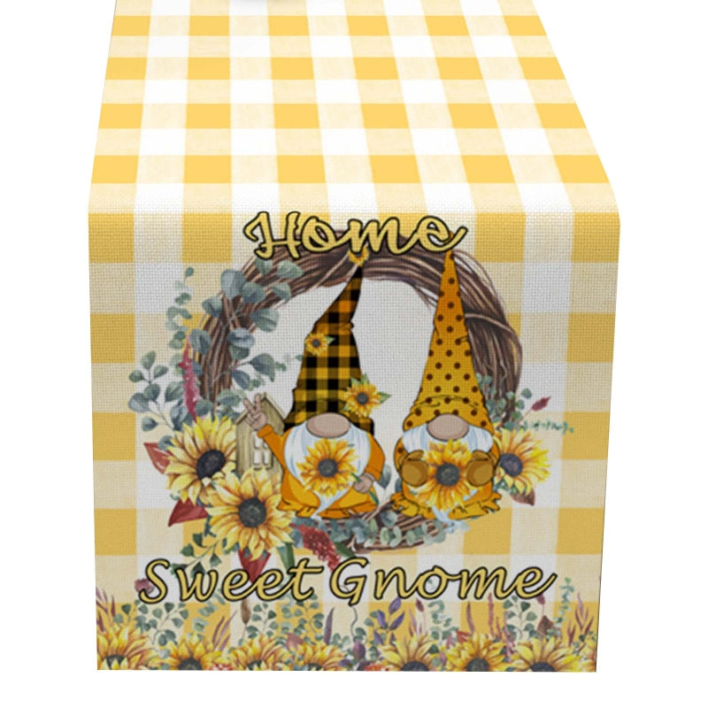 Bee Festival Cotton Linen Long Tablecloth