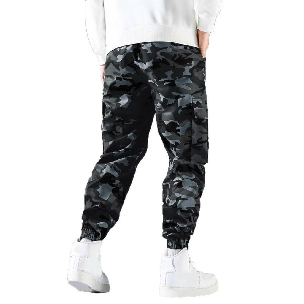 Men's Fashion Camouflage Work Pants With Side Pockets Casual Regular