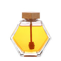Hexagonal High-grade Flat Square Glass Honey Jar